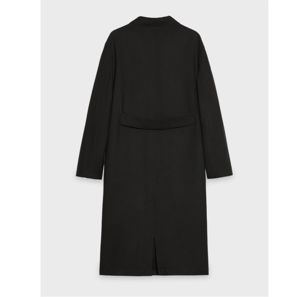 ZARA STEVEN MEISEL Shirt Dress Lightweight Coat Trench Jacket Black Size XS NWT - Picture 6 of 16